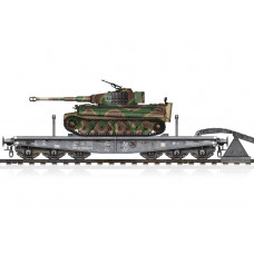 Немецкий танк Pz.Kpfw.VI Ausf.E Sd.Kfz.181 Tiger I (Mid Production) на ж/д платформе  арт.  82934