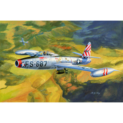 Американский истребитель F-84Е «Тандерджет» (Republic F-84 «Thunderjiet») арт. 83207