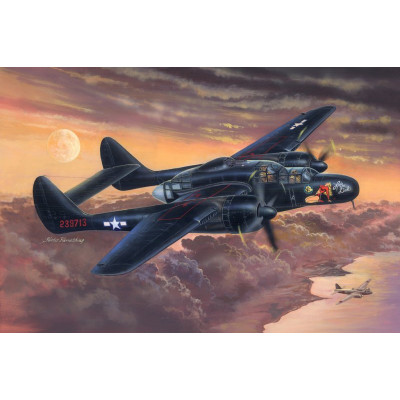 Американский тяжелый ночной истребитель P-61Б Черная Вдова (Black Widow) арт. 83209