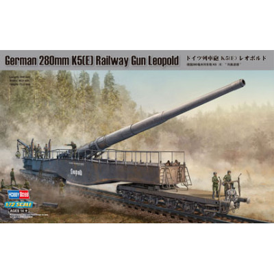82903 Немецкое 280mm K5 (E) Железнодорожное оружие Leopold (HOBBY BOSS)