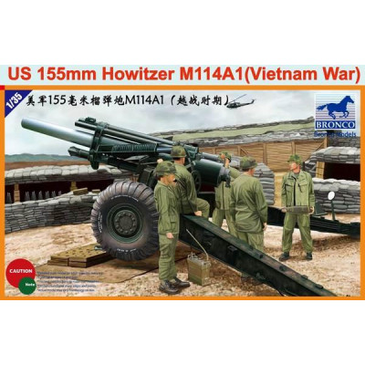 Американская гаубица М114 А1 155мм (Вьетнам) (BRONCO MODELS)
