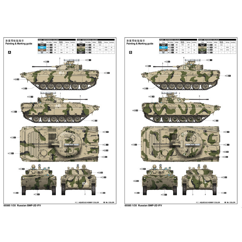 Размеры бмп. Сборная модель Trumpeter Russian bmp-2d IFV (05585) 1:35. 05585 БМП-2д Trumpeter. БМП 2 Трумпетер 1 35. 05585 Техника и вооружение БМП-2д (1:35).